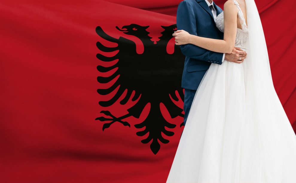 Traditionelle albanische Hochzeit
